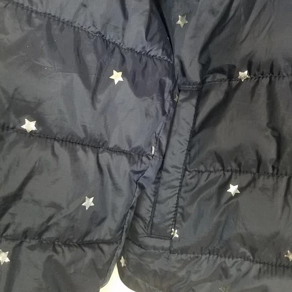 Gap blue star puffer hooded jacket coat